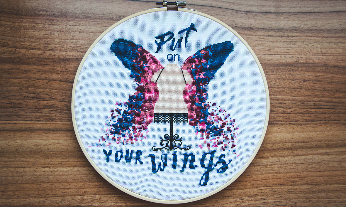 Find Your Wings - Free Counted Cross-Stitch Pattern